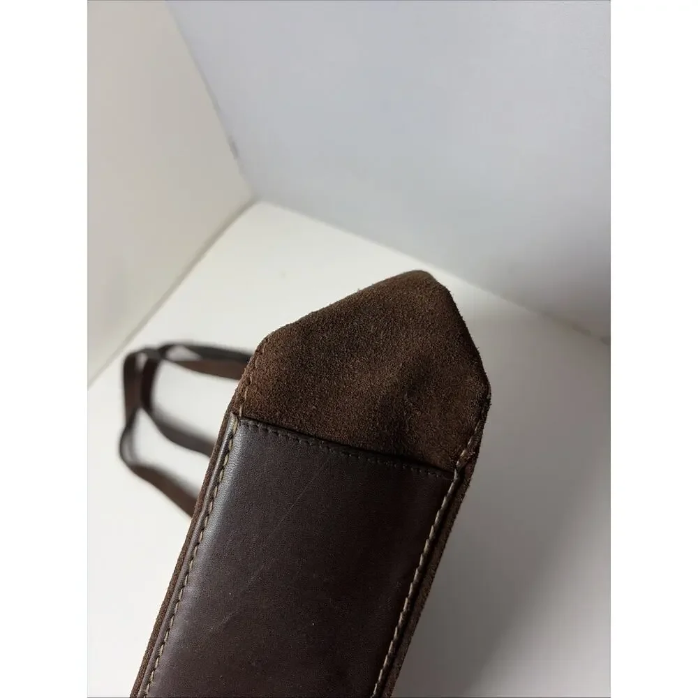 Ralph Lauren dark brown suede tote bag EUC - Picture 8 of 13